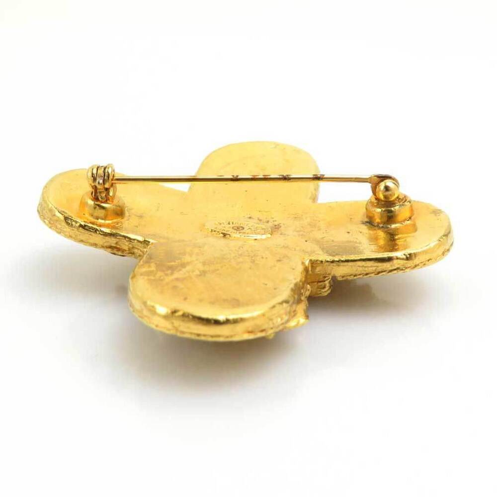 CHANEL Authentic Gold Logo Brooch - Picture 5 of 14